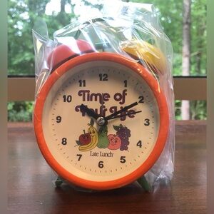 NIB Late Lunch Time Of Your Life Colorblock Alarm Clock